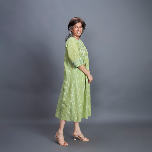 AAROHI Pin Tucked Tunic - Tender Green