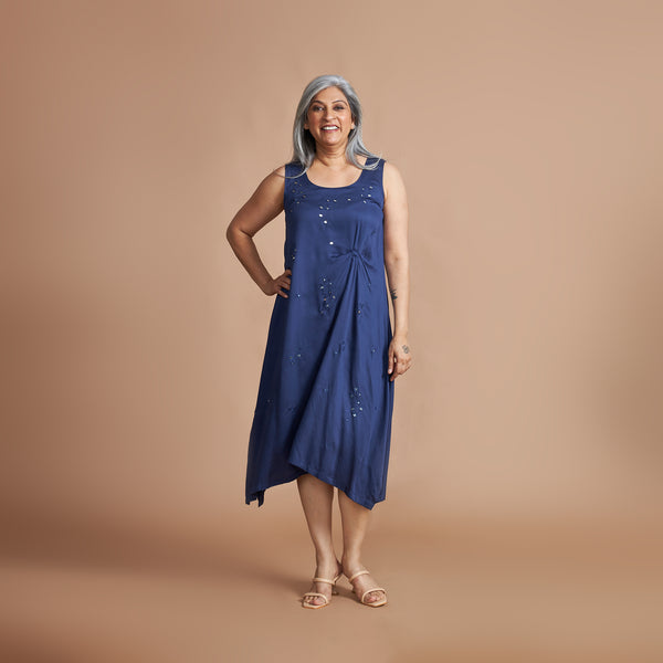 AKKI Midi Dress - Navy Blue