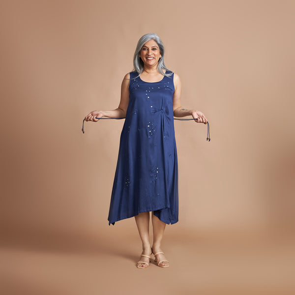 AKKI Midi Dress - Navy Blue