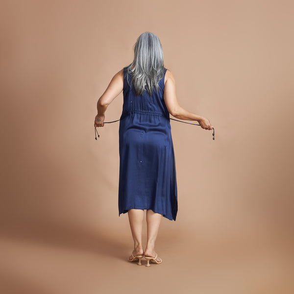 AKKI Midi Dress - Navy Blue