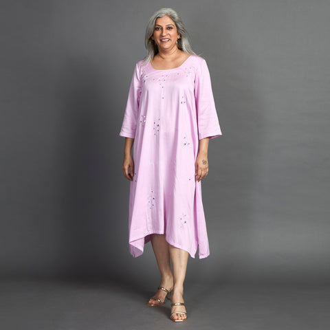 AKKI Midi Dress - Lilac Satin