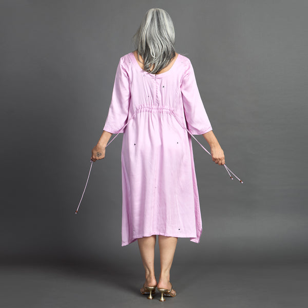 AKKI Midi Dress - Lilac Satin