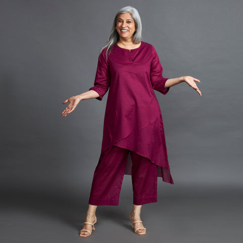 ANAHITA Tunic Set - Magenta (LAST PIECE)