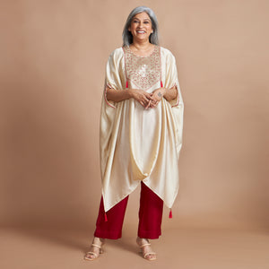ANANTA Kaftan Set - Ivory Red