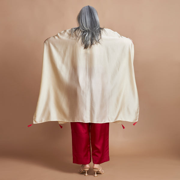 ANANTA Kaftan Set - Ivory Red