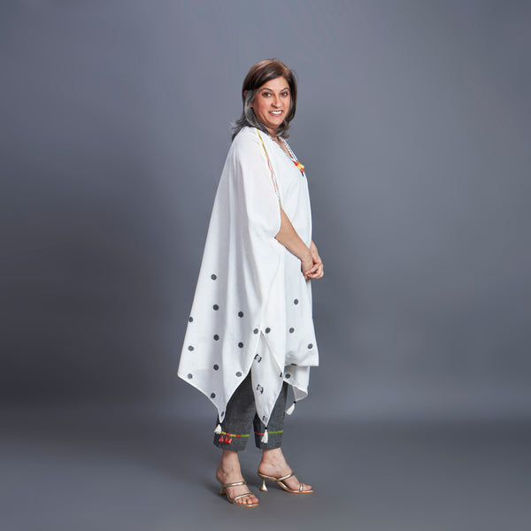 ANANTA Kaftan Set - Ivory Grey Dots (PROMO)