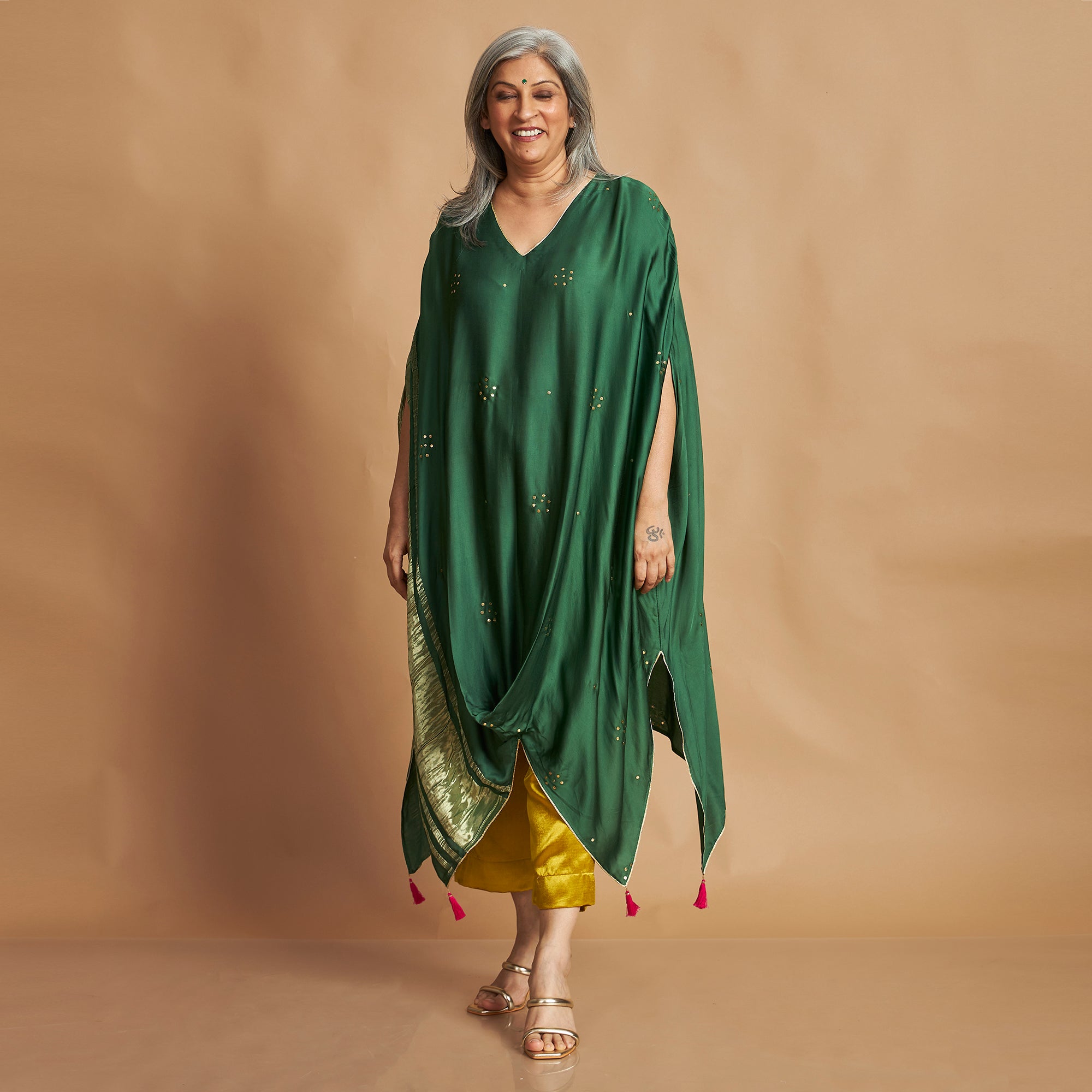 ANANTA Kaftan Set - Bottle Green (SOLD OUT)