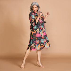 ANUSHKA Dress - Black Print (LAST PIECES)