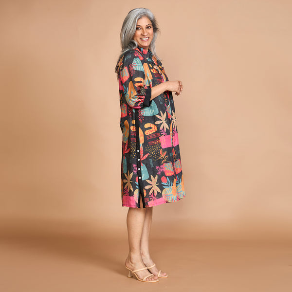 ANUSHKA Dress - Black Print (LAST PIECES)