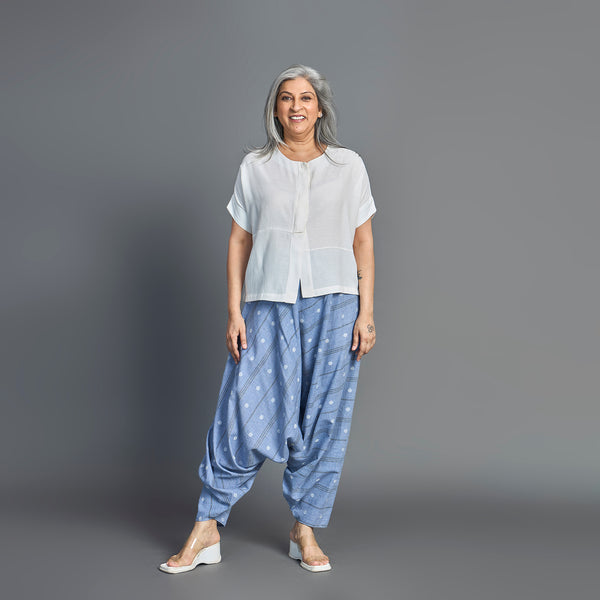ANZU Dhoti Pants - Blue chambray cotton (LAST PIECES)