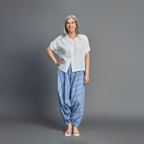 ANZU Dhoti Pants - Blue chambray cotton (LAST PIECES)