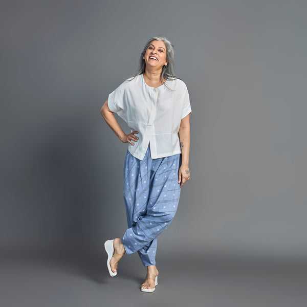 ANZU Dhoti Pants - Blue chambray cotton (LAST PIECES)