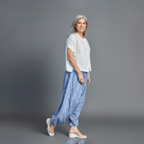 ANZU Dhoti Pants - Blue chambray cotton (LAST PIECES)