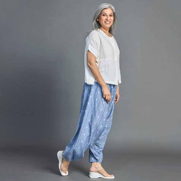 ANZU Dhoti Pants - Blue chambray cotton