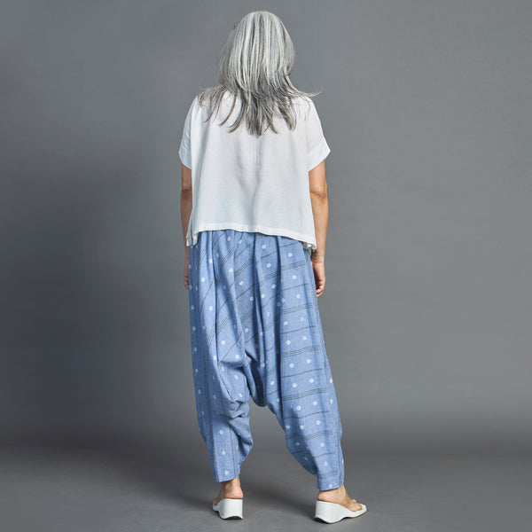 ANZU Dhoti Pants - Blue chambray cotton