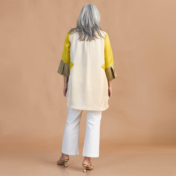 JIYA Shirt - Marigold yellow & Ivory