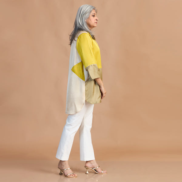 JIYA Shirt - Marigold yellow & Ivory