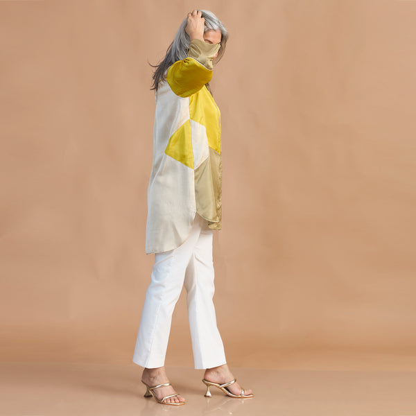 JIYA Shirt - Marigold yellow & Ivory