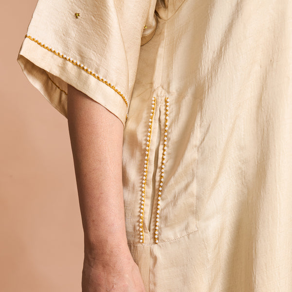FALAK Tunic Set - Ivory & Yellow Ochre