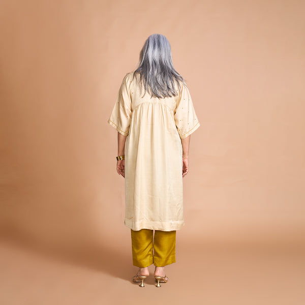 FALAK Tunic Set - Ivory & Yellow Ochre