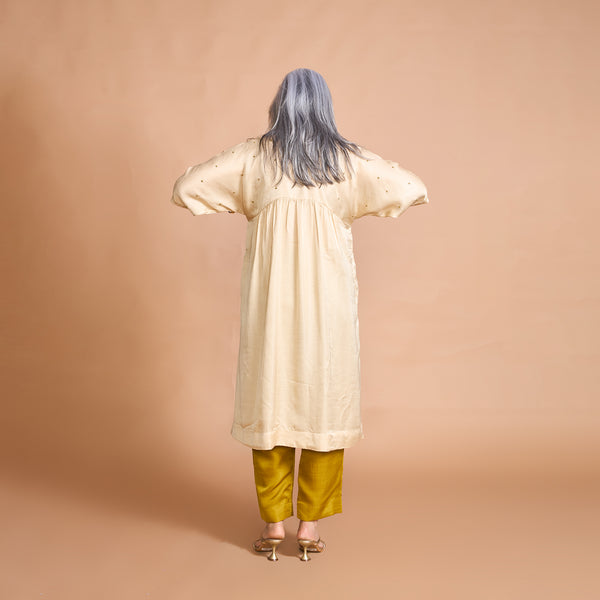 FALAK Tunic Set - Ivory & Yellow Ochre