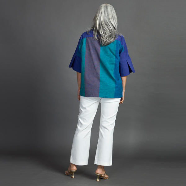 GIN Oversize shirt - Blue Purple stripe (SALE)