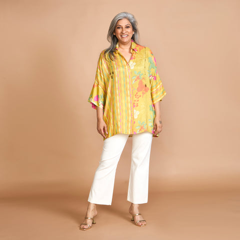 KARMA Oversize Shirt - Lemon Floral (LAST PIECES)