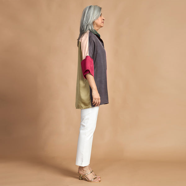 GIN Oversize Shirt - Autumn Rose