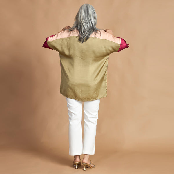 GIN Oversize Shirt - Autumn Rose