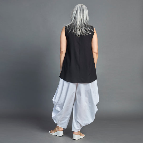 GORO Pants - White Cotton Satin