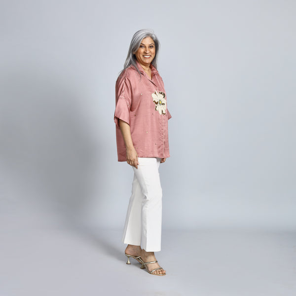 GIN Oversize Shirt - Pastel with Applique (SALE)