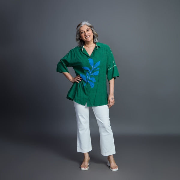 GIN Oversize shirt - Dark Green