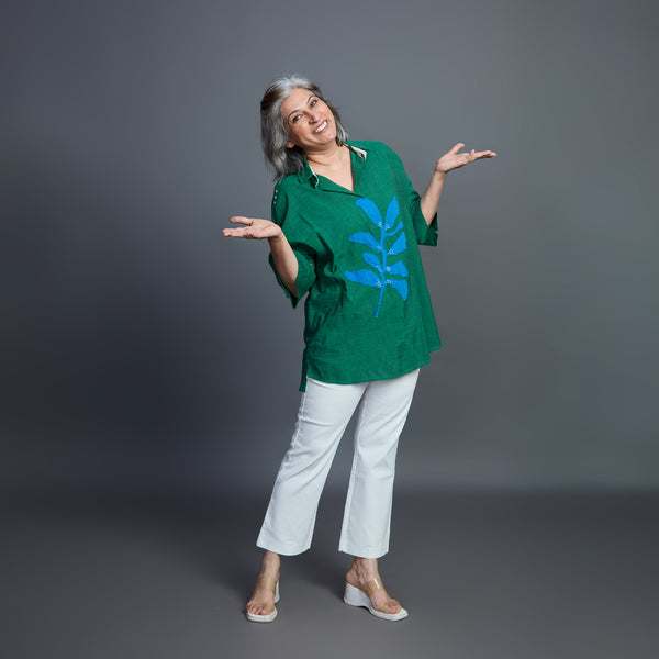 GIN Oversize shirt - Dark Green