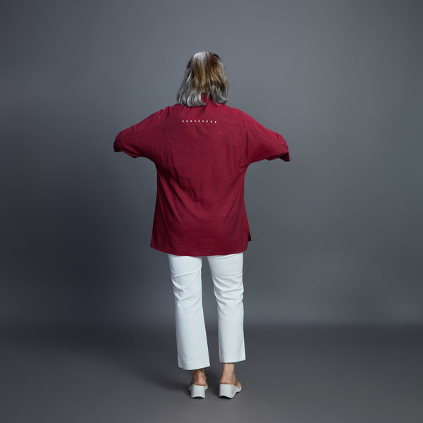 GIN Oversize shirt - Dark Red