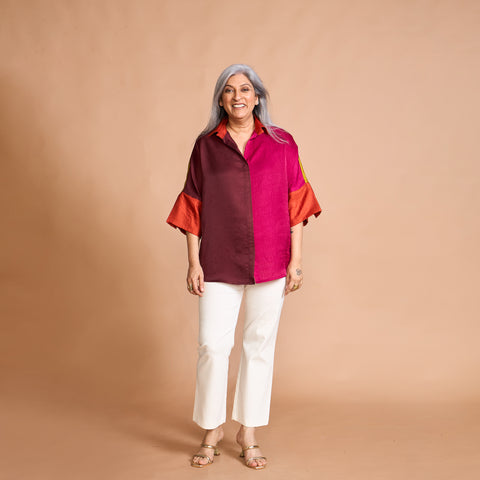 GIN Oversize Shirt - PUSHKAR combination