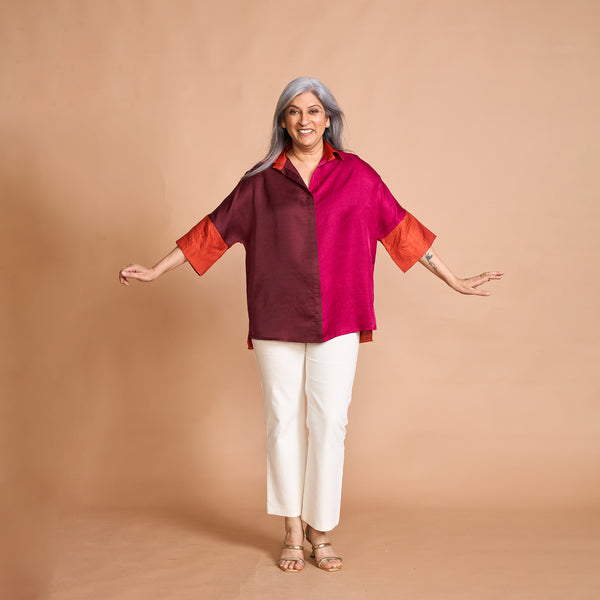 GIN Oversize Shirt - PUSHKAR combination