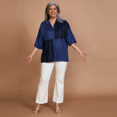 GIN Shirt - Navy Blue