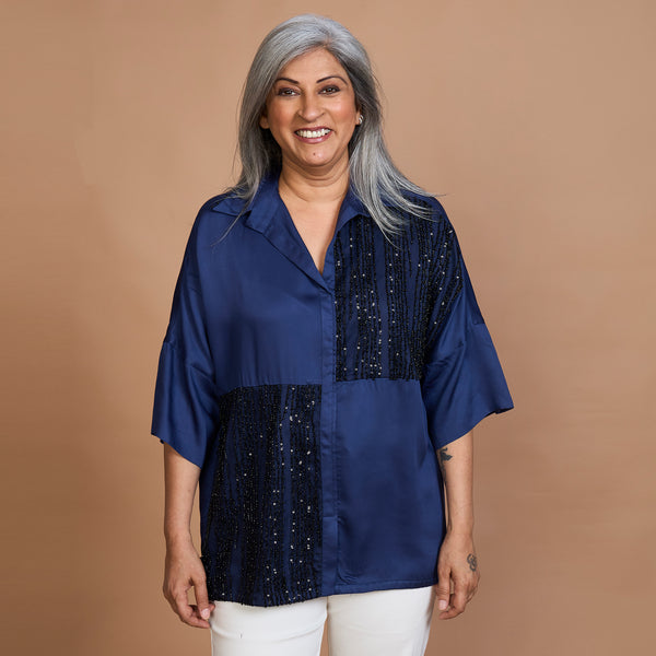 GIN Shirt - Navy Blue