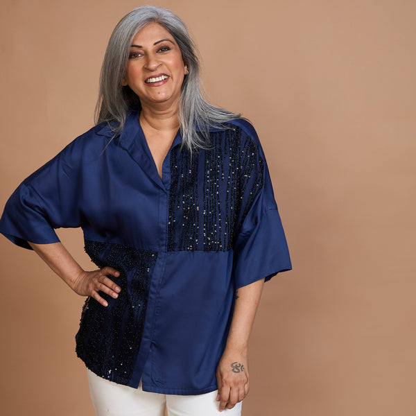 GIN Shirt - Navy Blue