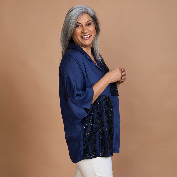 GIN Shirt - Navy Blue