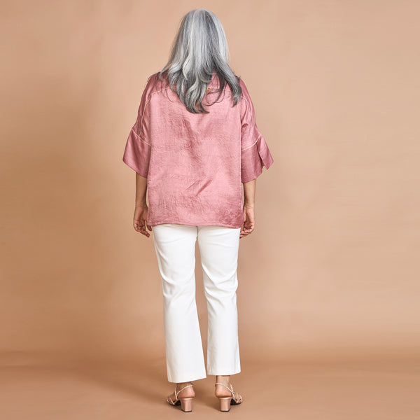 GIN Oversize Shirt - ROSE GARDEN Combination