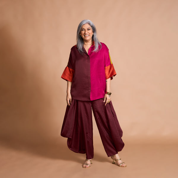 GIN shirt + Goro Dhoti pants Set - PUSHKAR Combination
