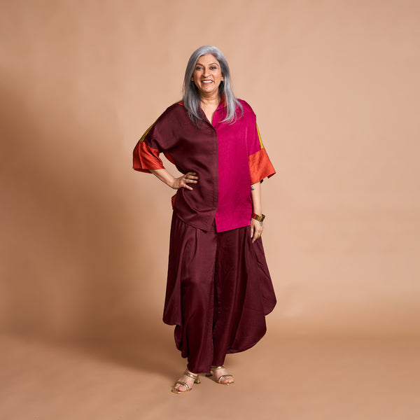 GIN shirt + Goro Dhoti pants Set - PUSHKAR Combination