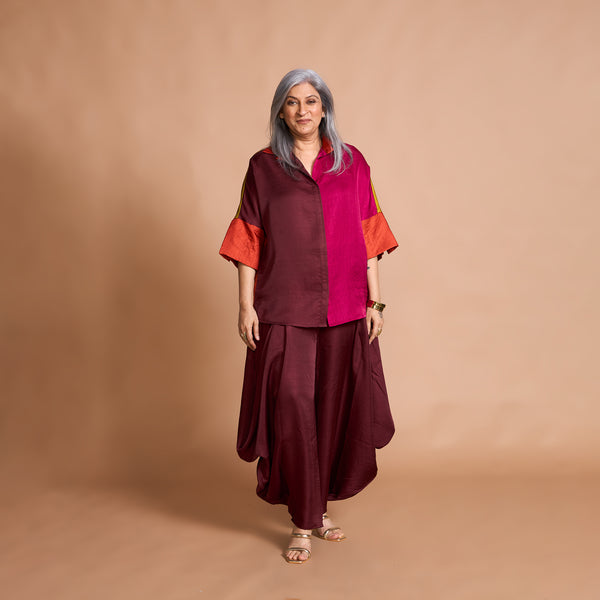 GIN shirt + Goro Dhoti pants Set - PUSHKAR Combination