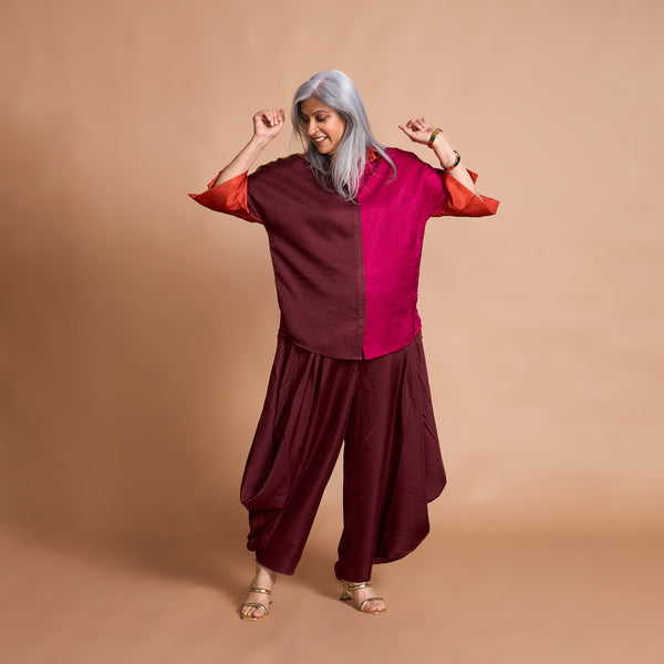 GIN shirt + Goro Dhoti pants Set - PUSHKAR Combination