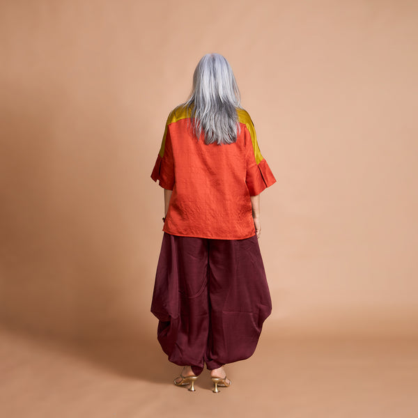 GIN shirt + Goro Dhoti pants Set - PUSHKAR Combination