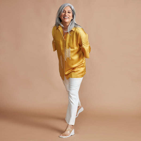 GIN Oversize Shirt - Mango Yellow (PROMO)