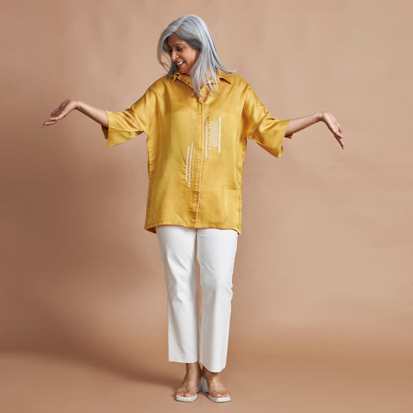 GIN Oversize Shirt - Mango Yellow (PROMO)