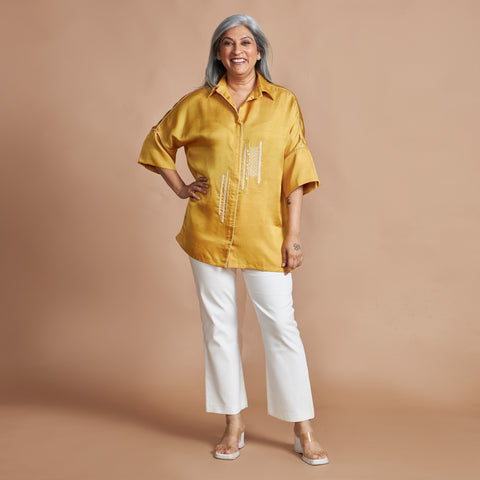 GIN Oversize Shirt - Mango Yellow (PROMO)