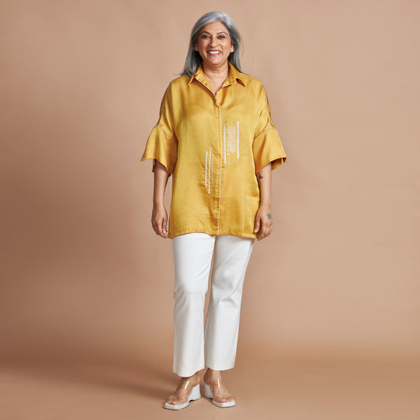 GIN Oversize Shirt - Mango Yellow (PROMO)